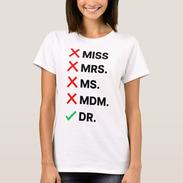 T-shirt de doctorat (Devant)