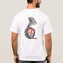 T-shirt de dos de rouge d'amour de Humppa