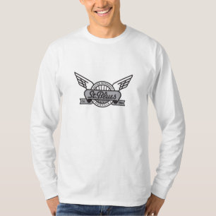 T-shirt de douille de bleus de St long avec le