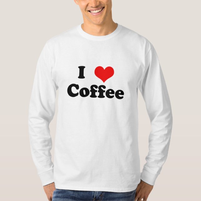 T-shirt de douille de coeur de la coutume I long (Devant)