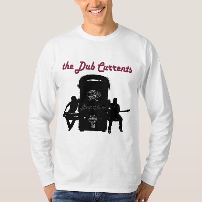 T-shirt de douille de courants de copie long (Devant)