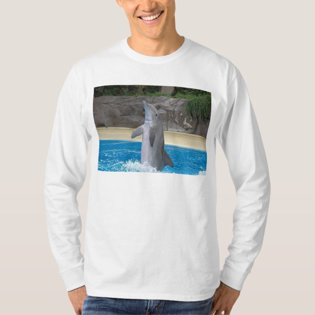 T-shirt de douille de dauphin de danse long (Devant)