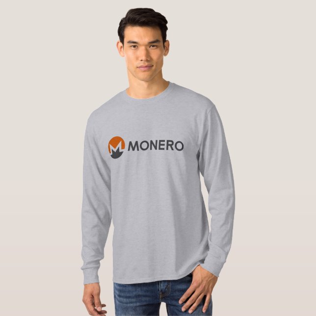 T-shirt de douille de pièce de monnaie de Monero (Devant entier)