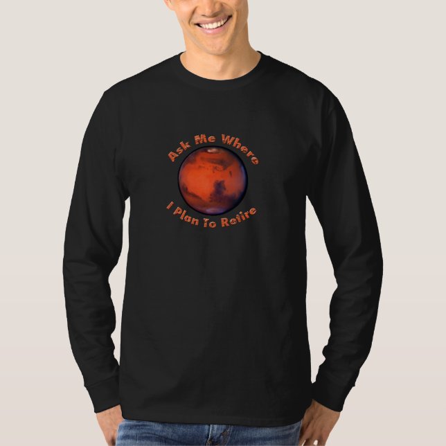 T-shirt de douille de retraite de Mars long (Devant)