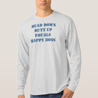 T-shirt de douille de slogan de dur labeur long