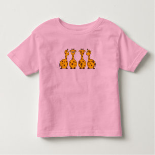 T-shirt de douille d'enfant en bas âge de girafe