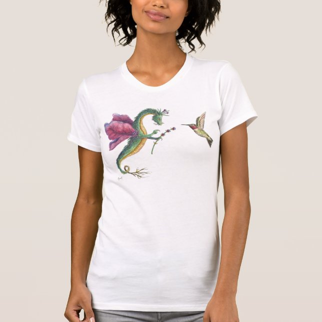 T-shirt de dragon de lavande (Devant)