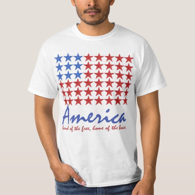 T-SHIRT de drapeau américain 4 juillet (Devant)