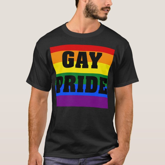 T-shirt de drapeau d'arc-en-ciel de gay pride (Devant)