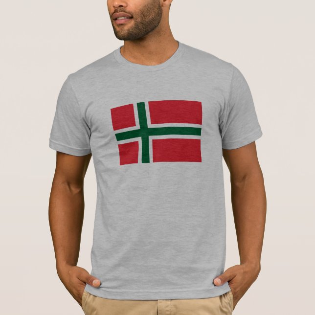 T-shirt de drapeau de Bornholm Amt (Devant)