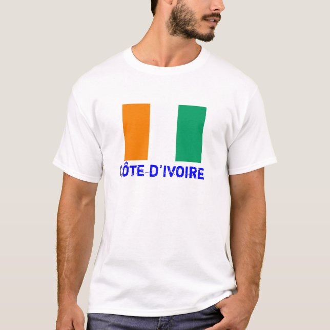 T-shirt de drapeau de COTE D'IVOIRE*- (Devant)