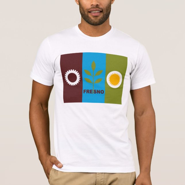 T-shirt de drapeau de Fresno (Devant)