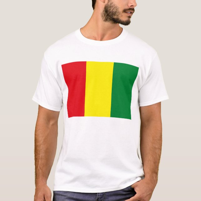 T-shirt de drapeau de Guinée (Devant)