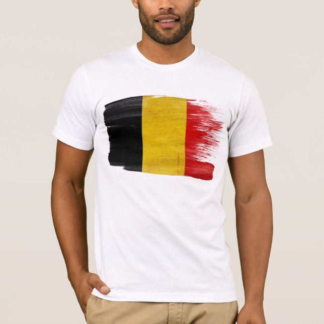 T-shirt de drapeau de la Belgique (Devant)