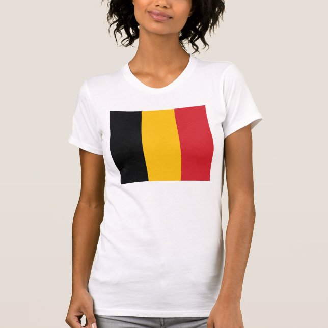 T-shirt de drapeau de la Belgique (Devant)