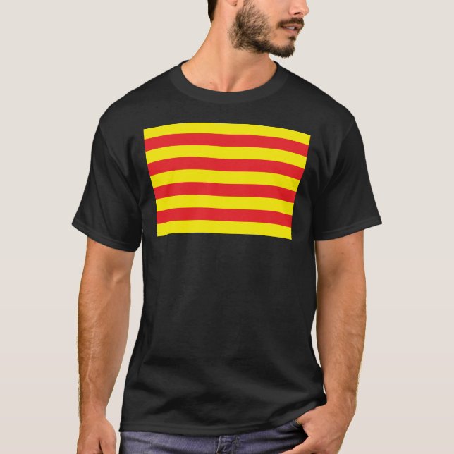 T-shirt de drapeau de la Catalogne (Devant)