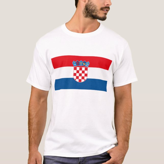 T-shirt de drapeau de la Croatie (Devant)
