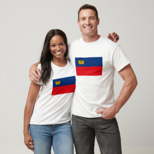 T-shirt de drapeau de la Liechtenstein