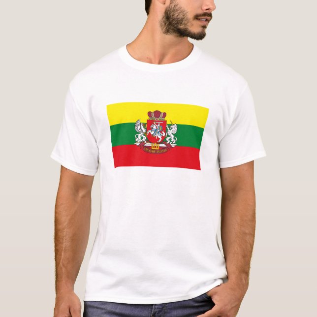T-shirt de drapeau de la Lithuanie (Devant)
