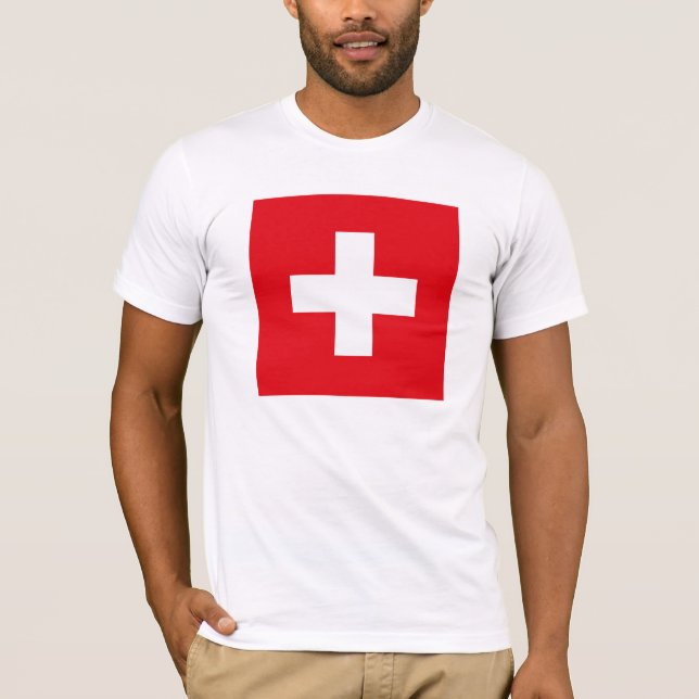 T-shirt de drapeau de la Suisse (Devant)