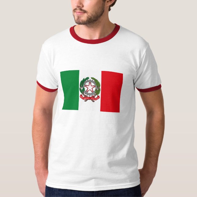 T-shirt de drapeau de l'Italie (Devant)