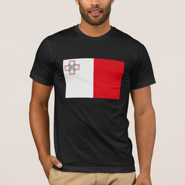 T-shirt de drapeau de Malte (Devant)