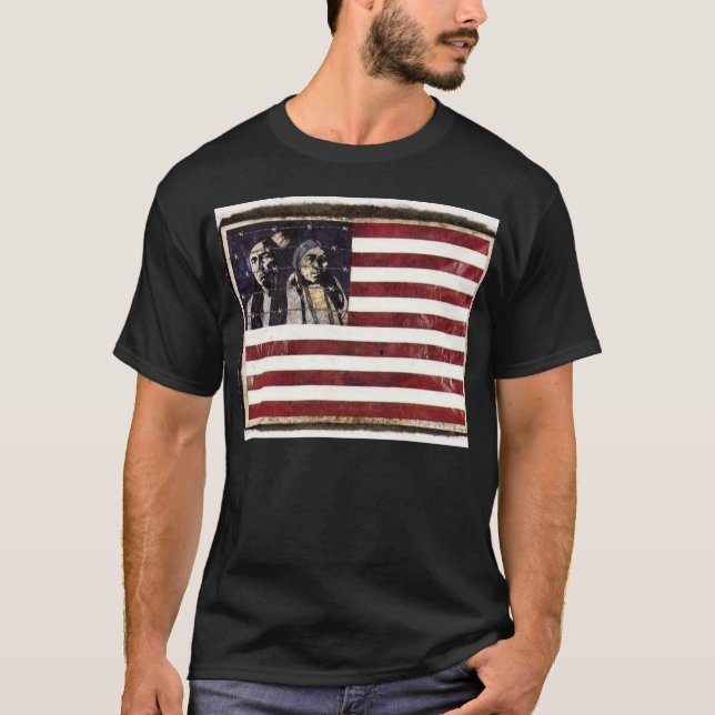 T-shirt de drapeau de Natif américain (Devant)