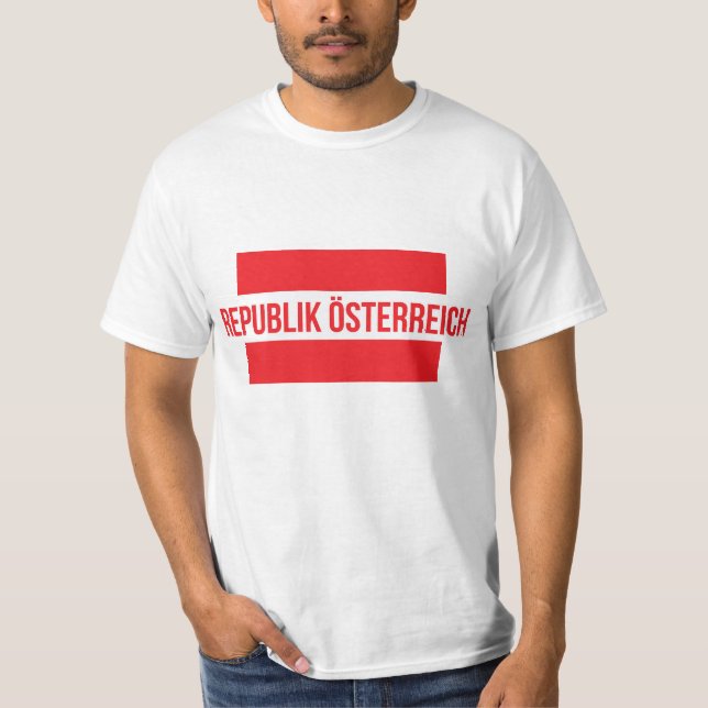 T-shirt de drapeau de Republik Österreich Autriche (Devant)