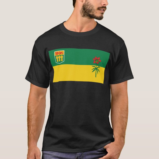 T-shirt de drapeau de Saskatchewan (Devant)
