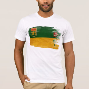 T-shirt de drapeau de Saskatchewan