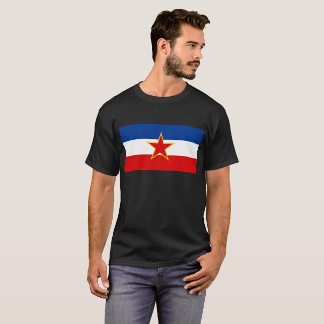 T-shirt de drapeau de SFRJ Yougoslavie (Devant entier)