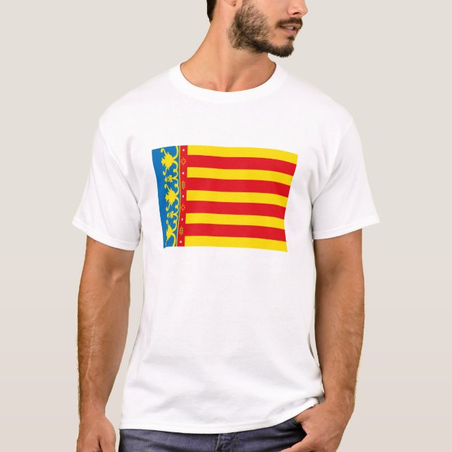 T-shirt de drapeau de Valence (Devant)