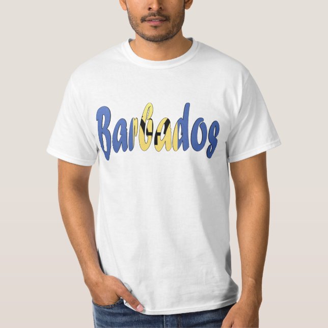 T-shirt de drapeau des Barbade (Devant)