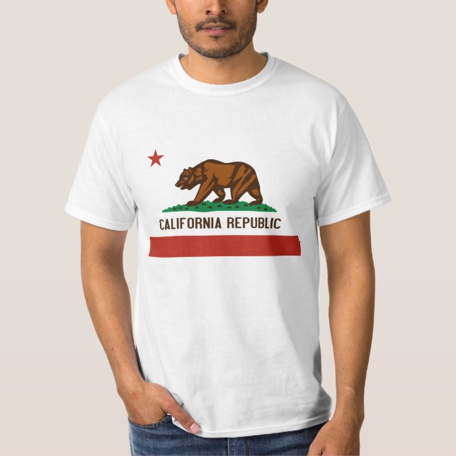T-shirt de drapeau d'état de la Californie (Devant)