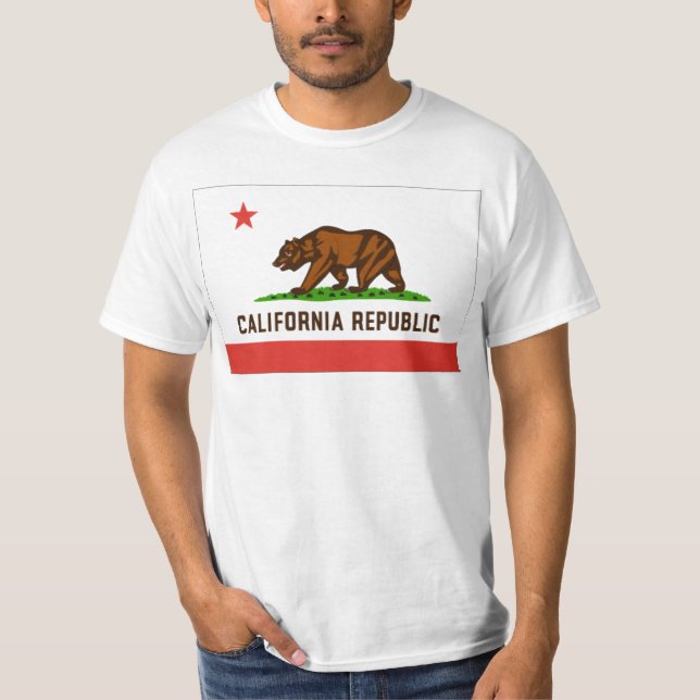 T-shirt de drapeau d'état de la Californie (Devant)