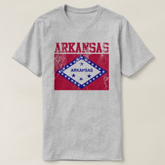 T-shirt de drapeau d'état de l'Arkansas (Design devant)