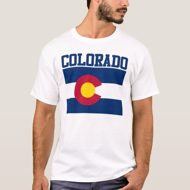T-shirt de drapeau d'état du Colorado (Devant)