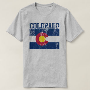 T-shirt de drapeau d'état du Colorado (affligé)