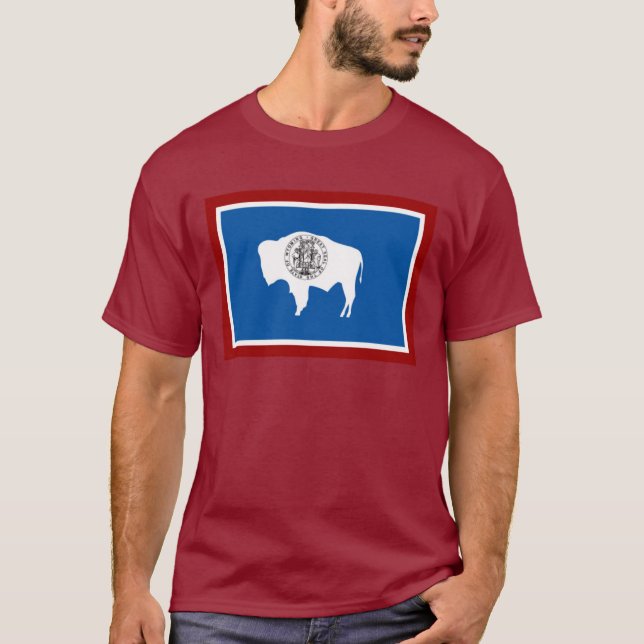 T-shirt de drapeau d'état du Wyoming (Devant)