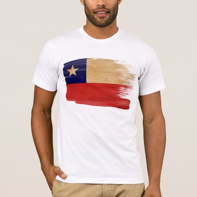 T-shirt de drapeau du Chili (Devant)