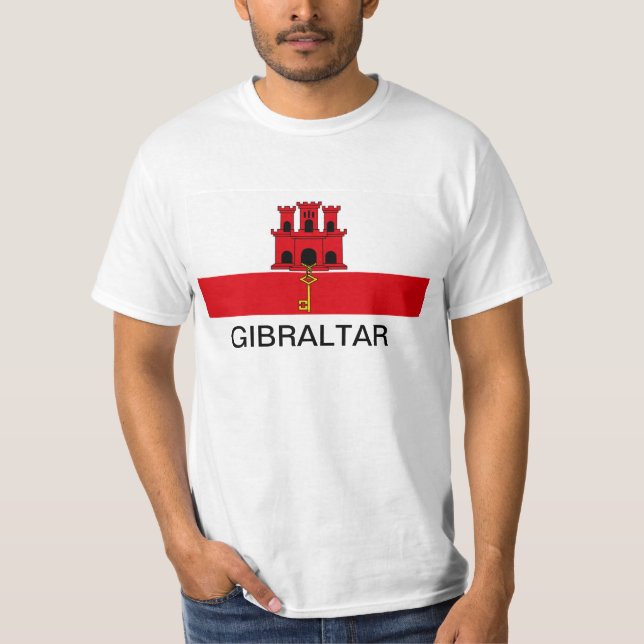 T-shirt de drapeau du Gibraltar (Devant)