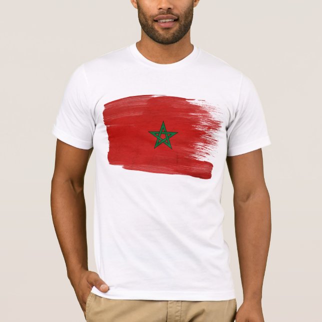 T-shirt de drapeau du Maroc (Devant)