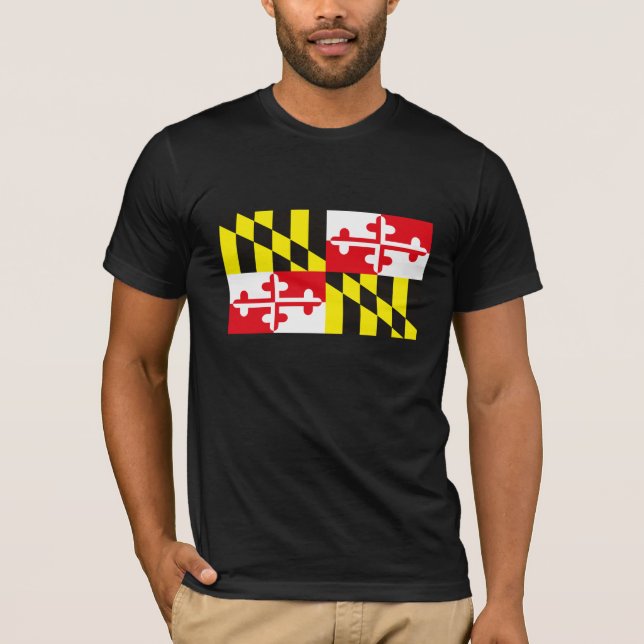 T-shirt de drapeau du Maryland (Devant)