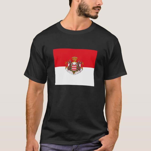 T-shirt de drapeau du Monaco (Devant)