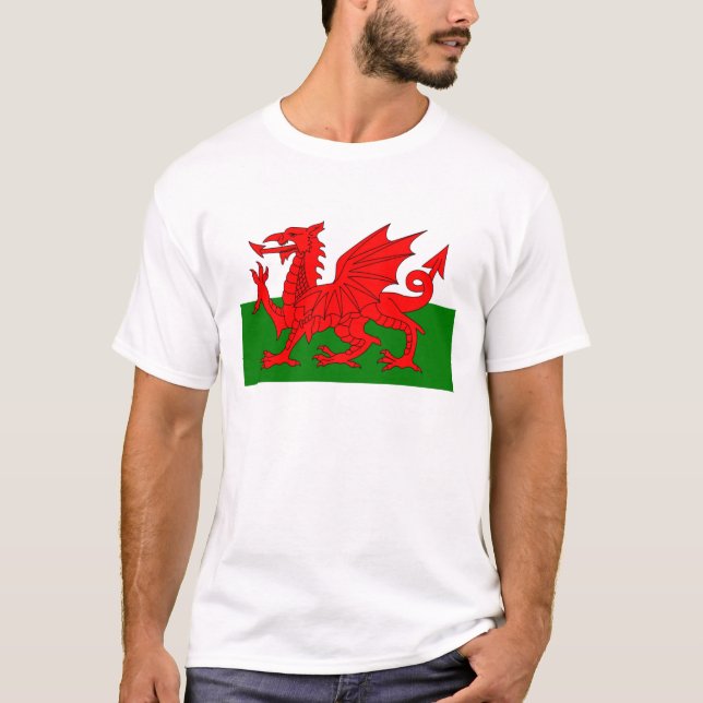 T-shirt de drapeau du Pays de Galles (Devant)