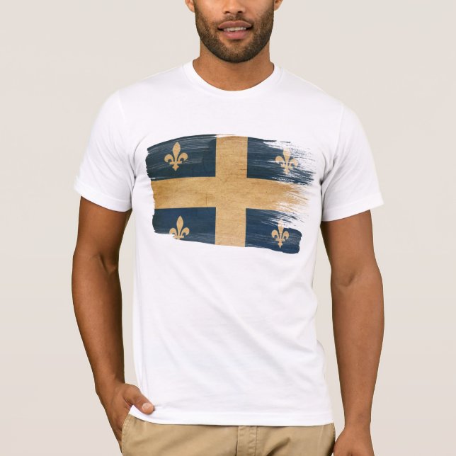 T-shirt de drapeau du Québec (Devant)