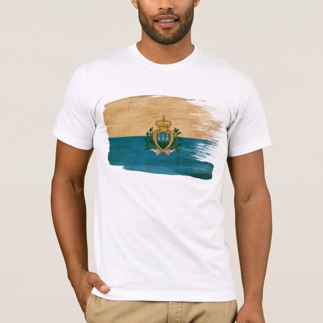 T-shirt de drapeau du Saint-Marin (Devant)