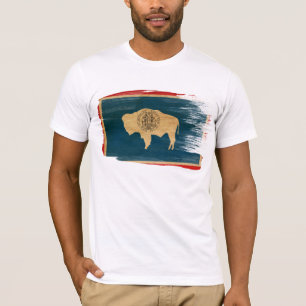 T-shirt de drapeau du Wyoming
