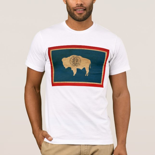 T-shirt de drapeau du Wyoming (Devant)