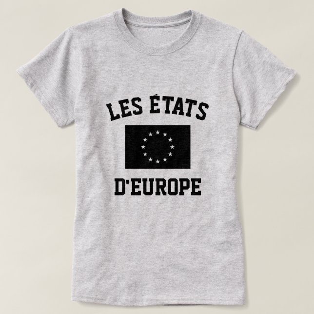 T-shirt de drapeau d'Union européenne de d'Europe (Design devant)
